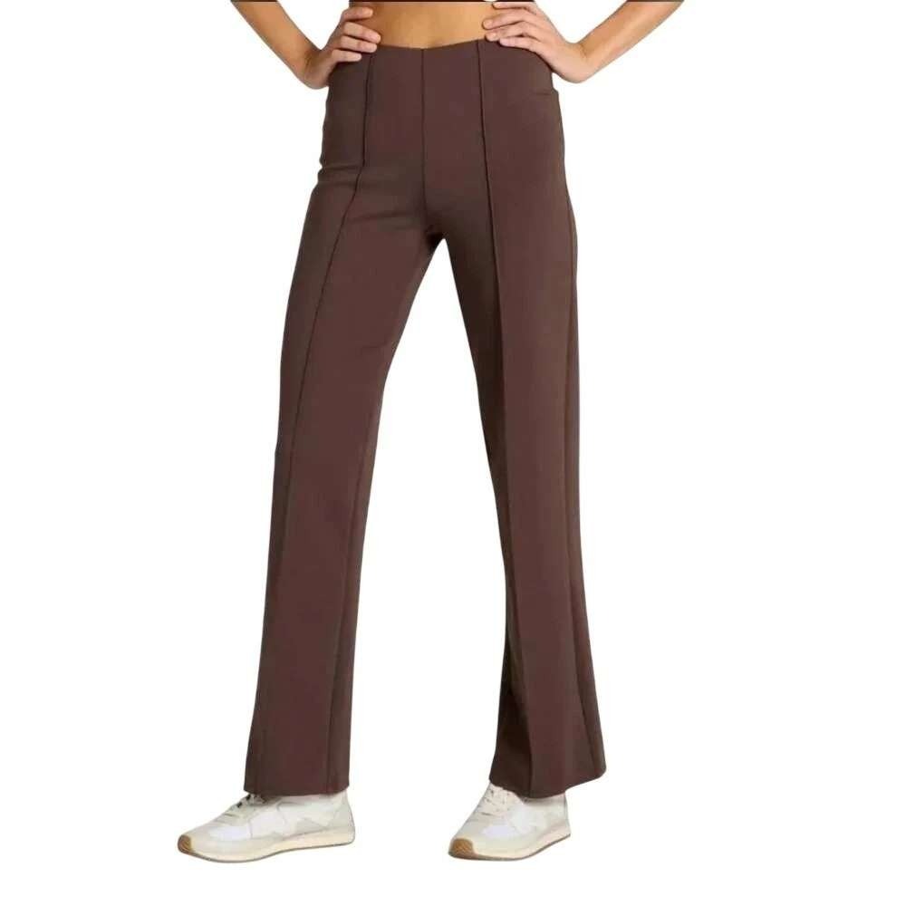 All in Motion Women's Brown High Rise Straight Athletic Fit Leg Pant Size XS